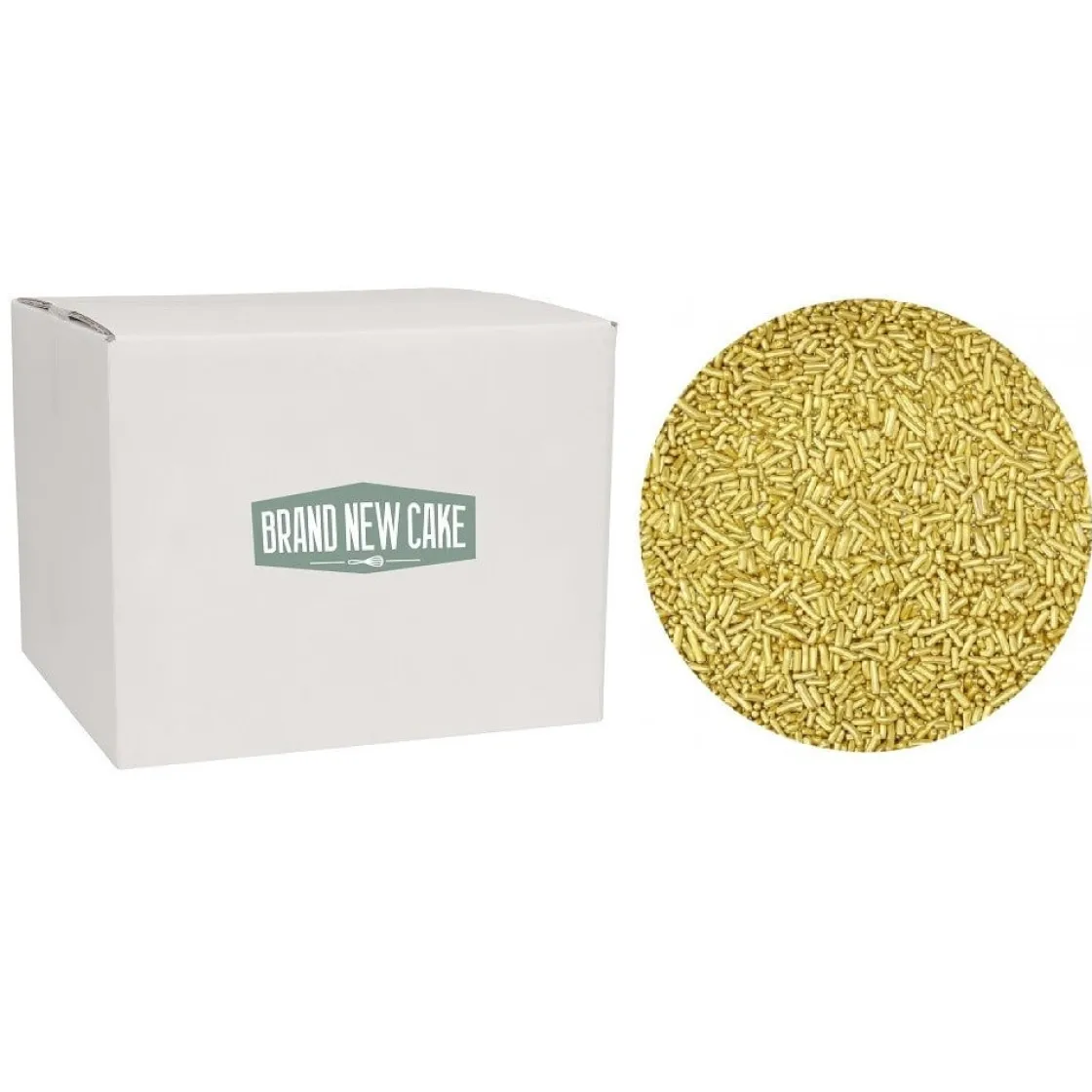BrandNewCake Sugar Strands Metallic Goud 10kg*** Ijsdips|Eetbare Strooisels