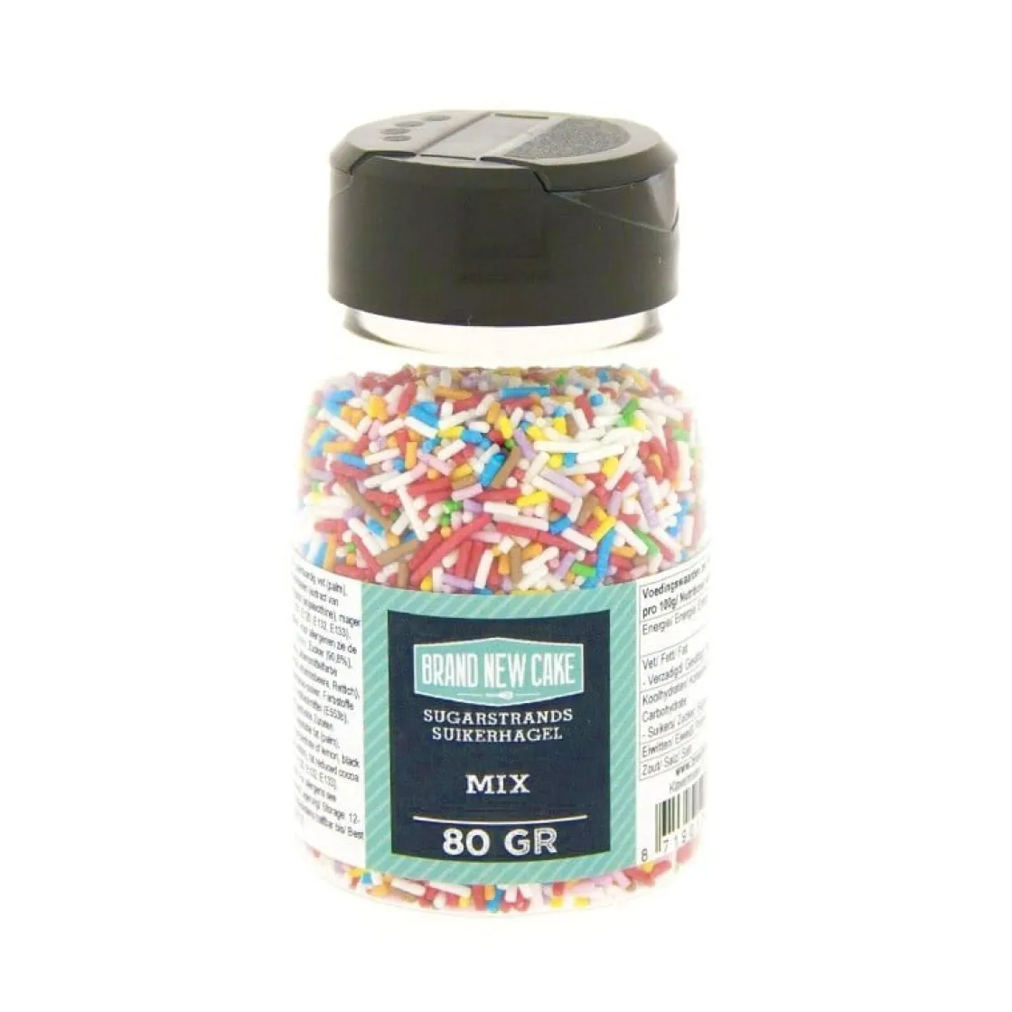 BrandNewCake Sugar Strands Mix 80gr.* Ijsdips|Eetbare Strooisels