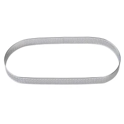 BrandNewCake Taartring RVS Ovaal Geperforeerd 22,5x9x2cm* Dessertringen|Ovale Bakvormen