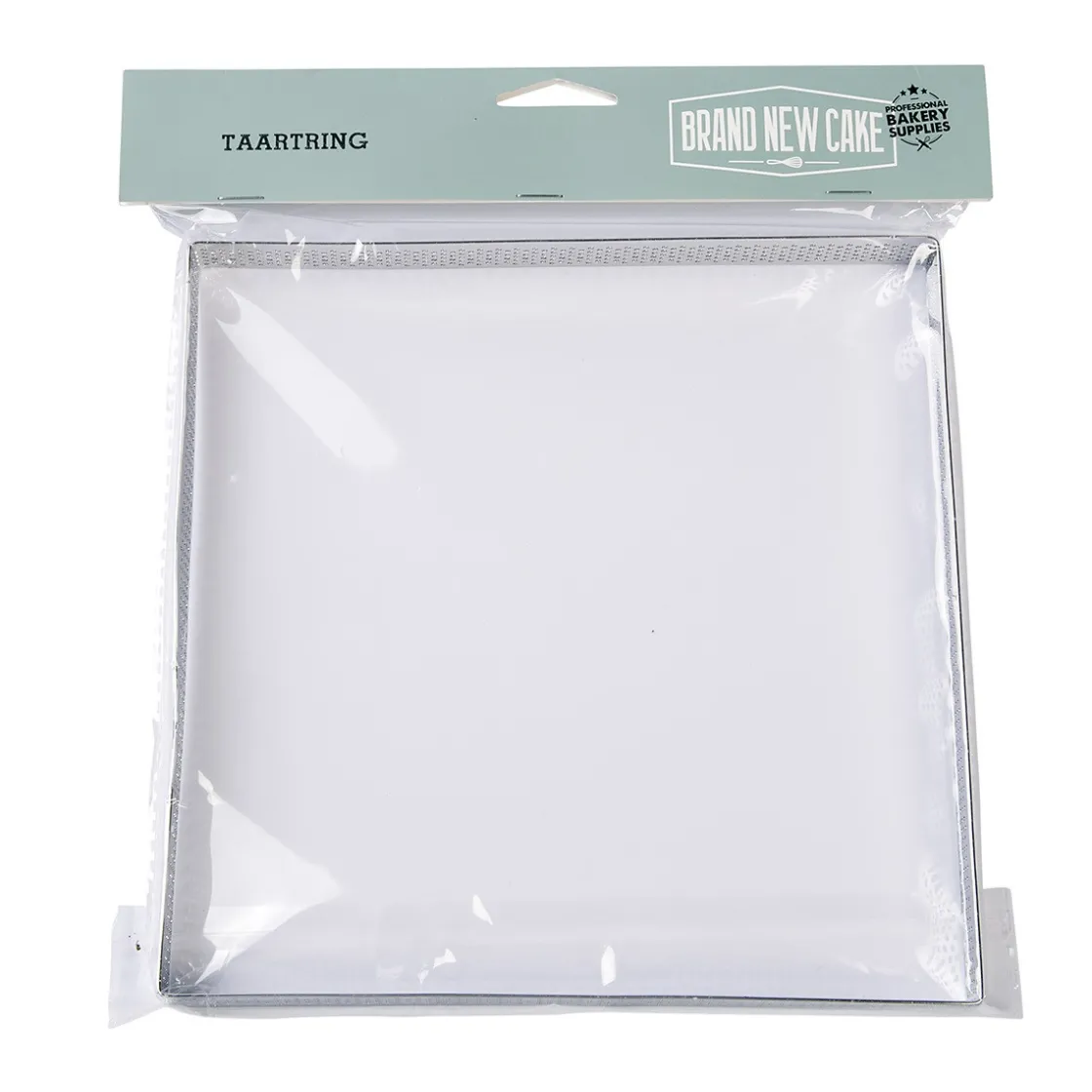 BrandNewCake Taartring RVS Vierkant Geperforeerd 20x2cm*** Dessertringen|Vierkante Bakvormen