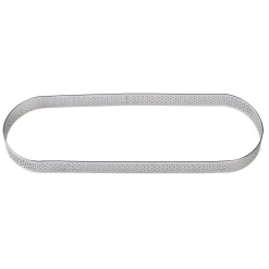 BrandNewCake Taartring RVS Ovaal Geperforeerd 27x8x2cm*** Dessertringen|Ovale Bakvormen