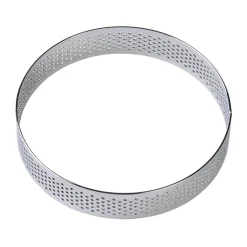 BrandNewCake Taartring RVS Geperforeerd Ø10x2cm* Dessertringen|Ronde Bakvormen
