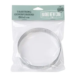 BrandNewCake Taartring RVS Geperforeerd Ø10x2cm* Dessertringen|Ronde Bakvormen