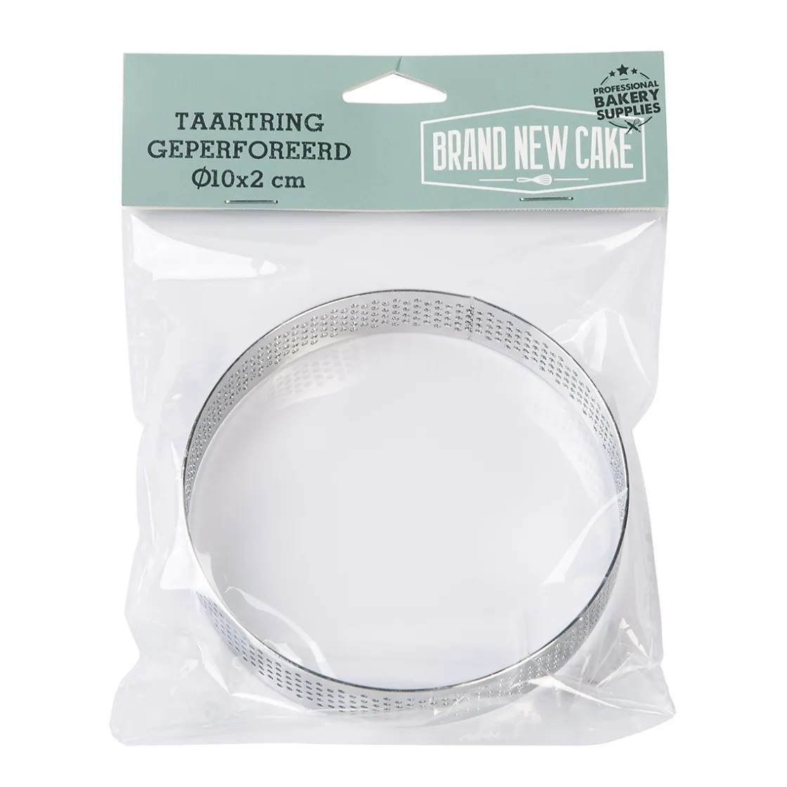 BrandNewCake Taartring RVS Geperforeerd Ø10x2cm* Dessertringen|Ronde Bakvormen