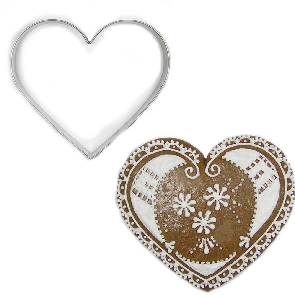 BrandNewCake Uitsteker Hart RVS 10cm* Figuur Stekers