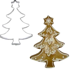 BrandNewCake Uitsteker Kerstboom met Ster RVS 7,5cm* Figuur Stekers