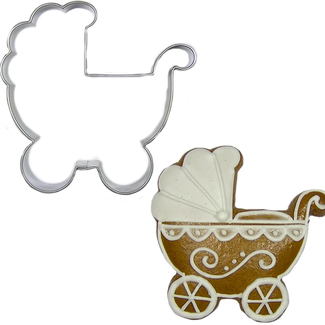 BrandNewCake Uitsteker Kinderwagen RVS 6cm* Figuur Stekers