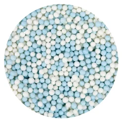 BrandNewCake Zachte Parels Blauw/Wit 60gr.* Eetbare Strooisels