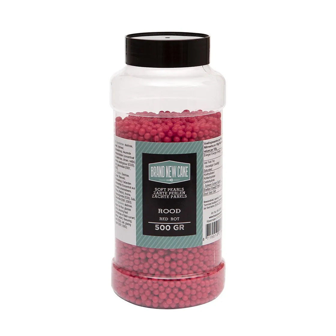 BrandNewCake Zachte Parels Rood 500gr.* Eetbare Strooisels