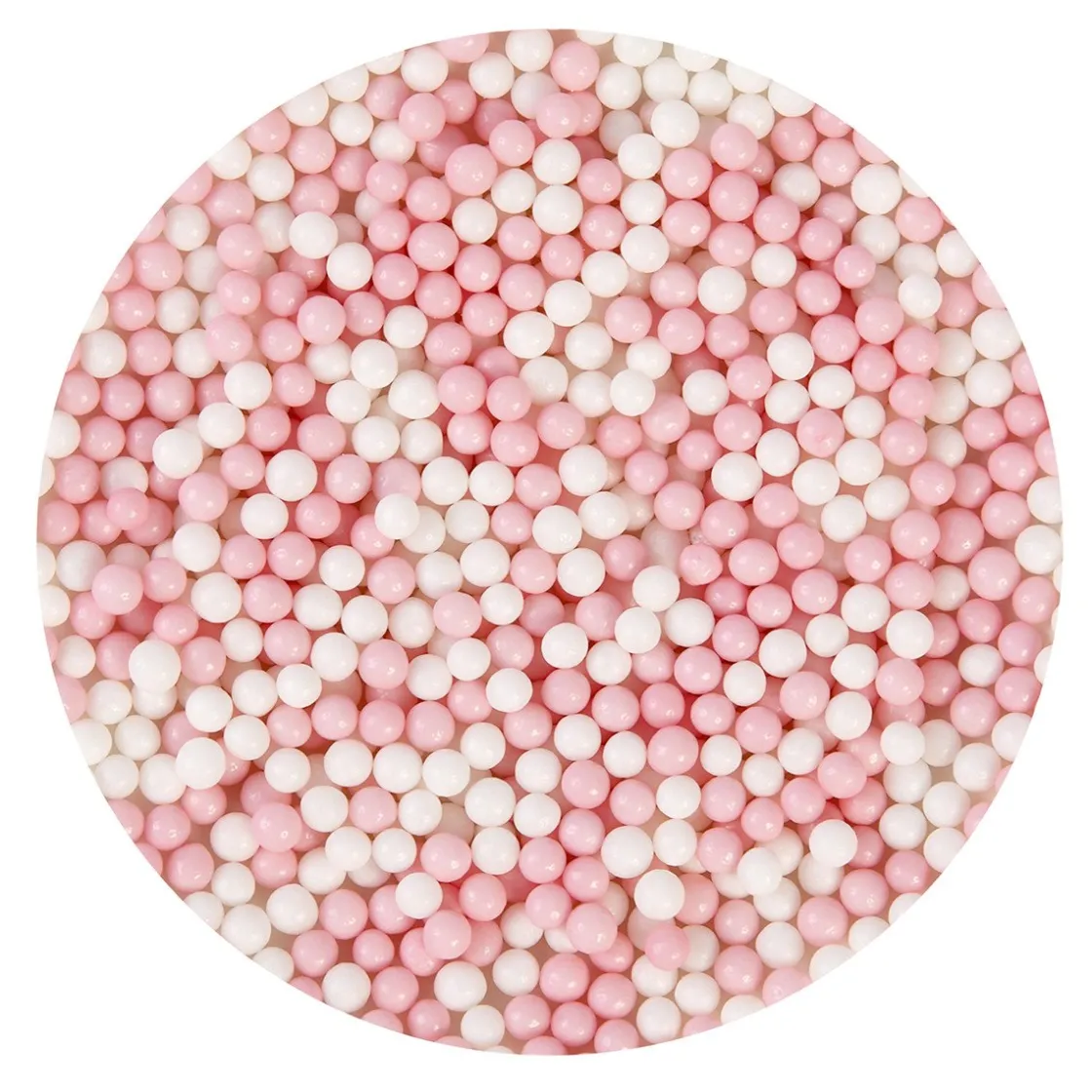 BrandNewCake Zachte Parels Roze/Wit 500gr.* Eetbare Strooisels