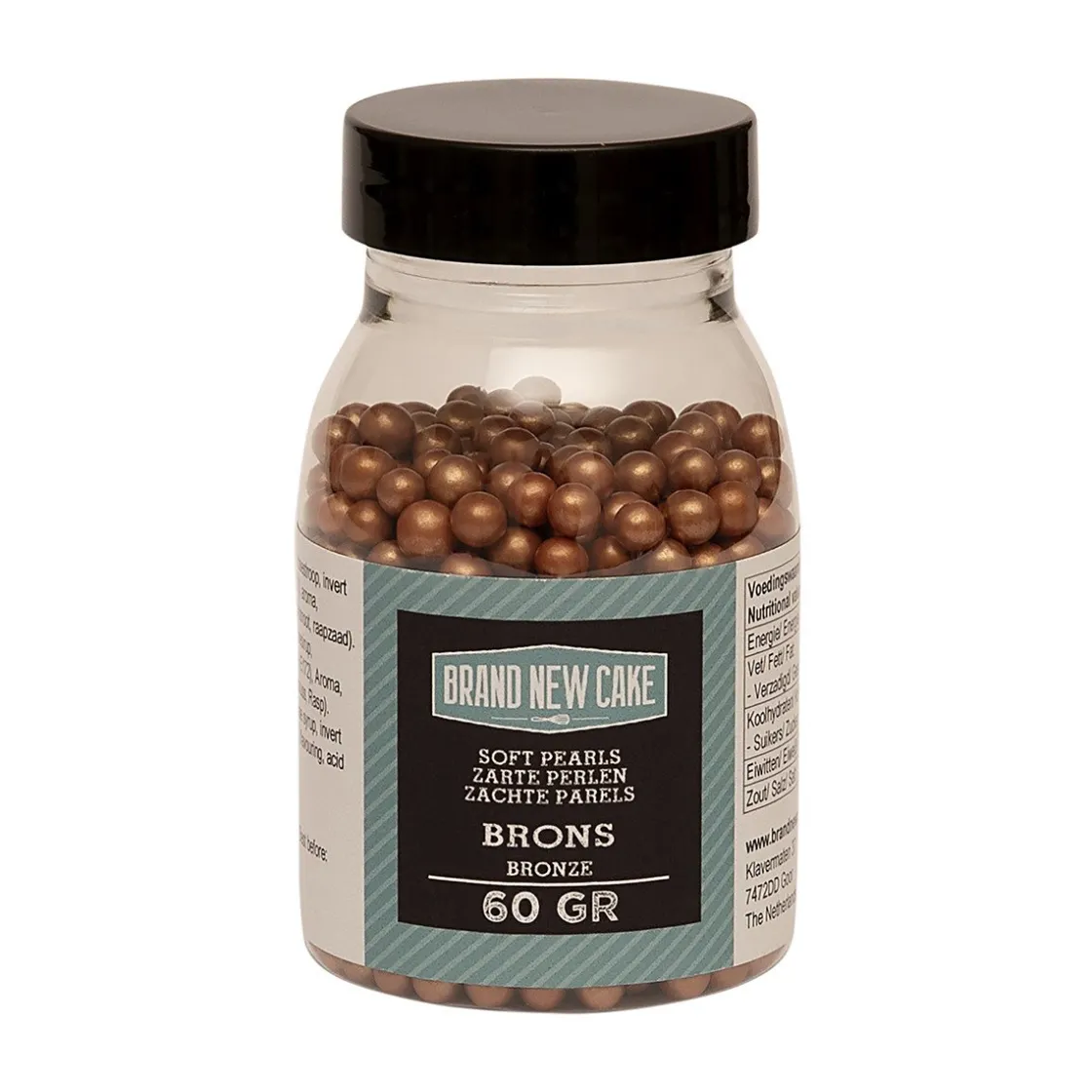 BrandNewCake Zachte Parels Brons 60gr.* Eetbare Strooisels