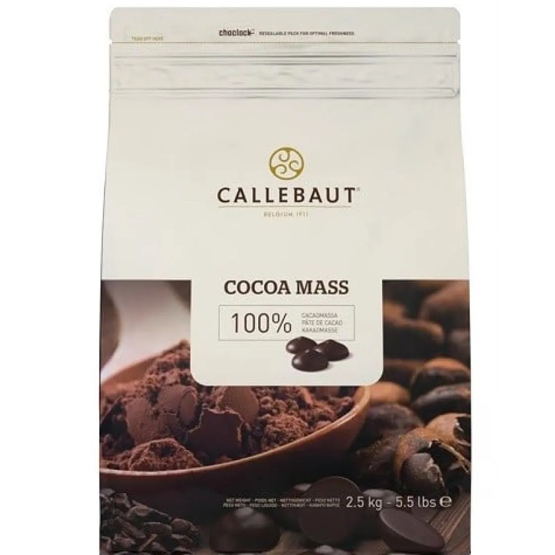 Callebaut Cacaomassa Callets 2,5 kg* Cacaoproducten|Chocolade Druppels