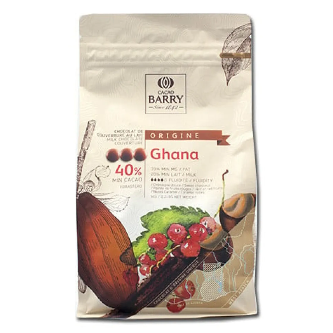 Callebaut Chocolade Callets Melk Ghana (40%) 1kg* Chocolade|Chocolade Druppels