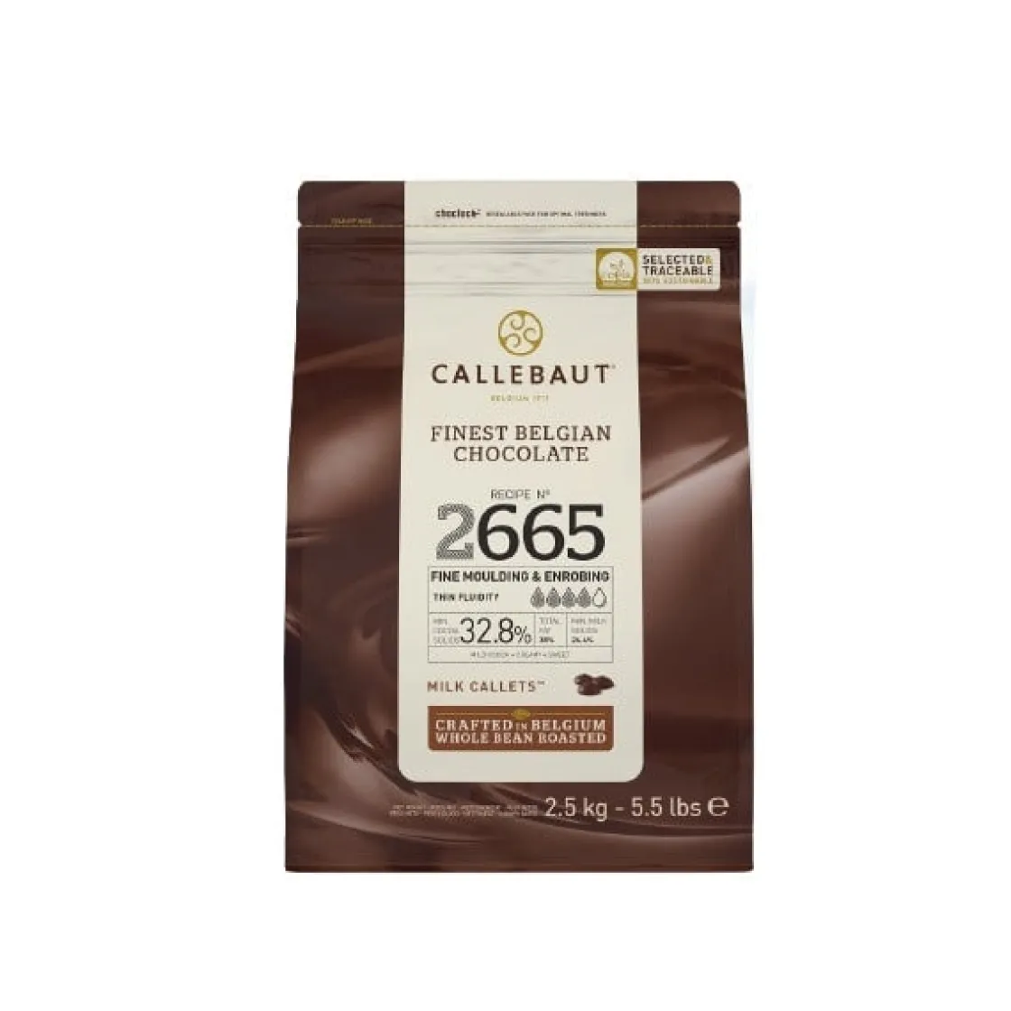 Callebaut Chocolade Callets Melk Hoge Vloeibaarheid 2,5kg* Chocolade|Chocolade Druppels