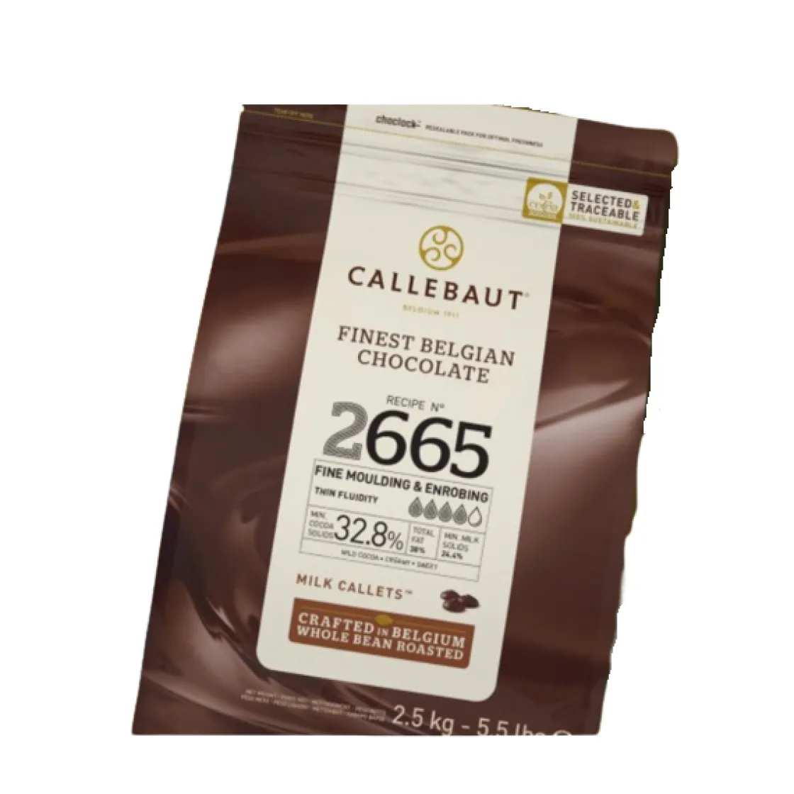 Callebaut Chocolade Callets Melk Hoge Vloeibaarheid 2,5kg* Chocolade|Chocolade Druppels