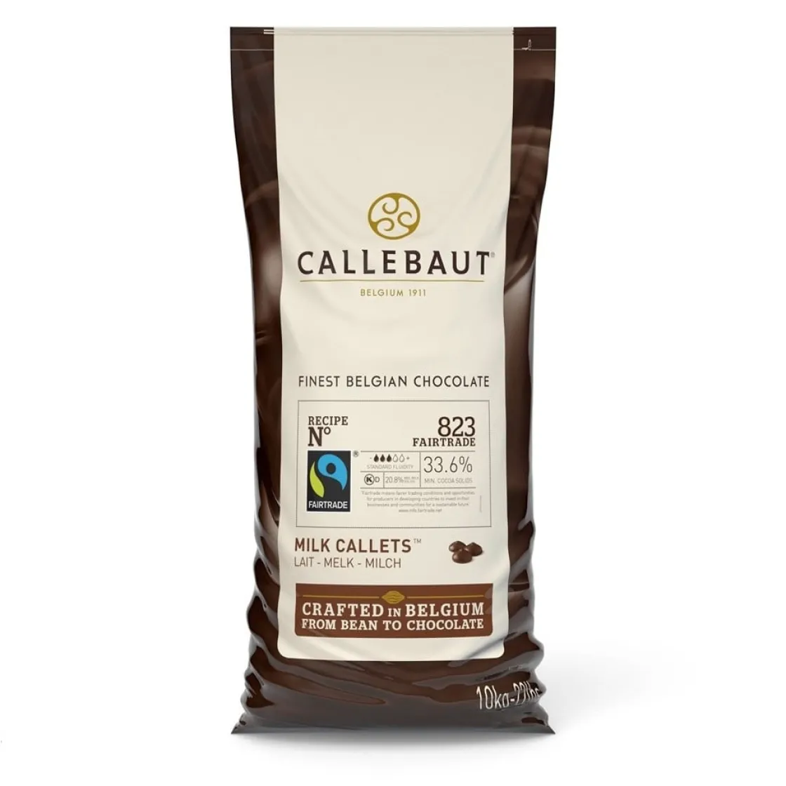 Callebaut Chocolade Callets Fairtrade Melk 10 kg (823)* Chocolade|Chocolade Druppels
