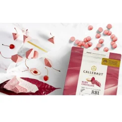 Callebaut Chocolade Callets Ruby (RB2) 400g* Chocolade|Chocolade Druppels