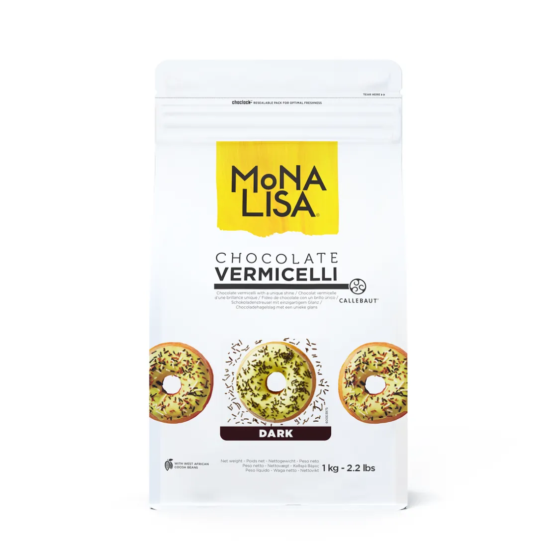 Callebaut Chocolade Vermicelli Puur 1kg* Chocolade Decoraties|Ijsdips