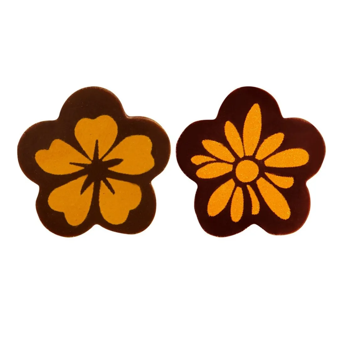 Callebaut Chocoladedecoratie Gouden Bloemen 154st* Chocolade Decoraties|Chocolade Decoraties