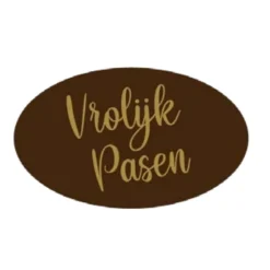 Callebaut Chocoladedecoratie Vrolijk Pasen Ovaal 224st.* Smaakstrips En Schildjes|Figuur Decoraties