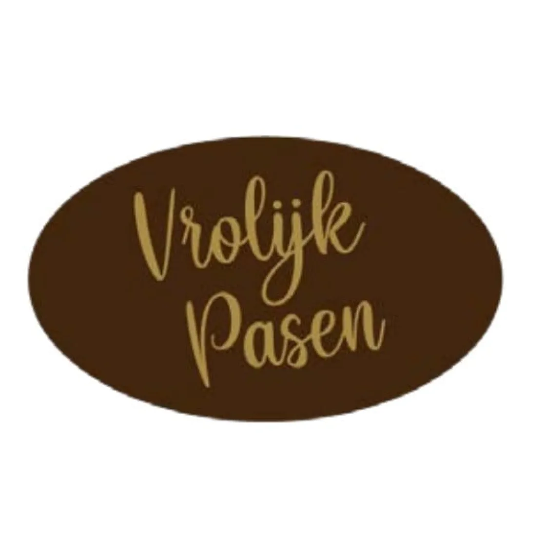 Callebaut Chocoladedecoratie Vrolijk Pasen Ovaal 224st.* Smaakstrips En Schildjes|Figuur Decoraties
