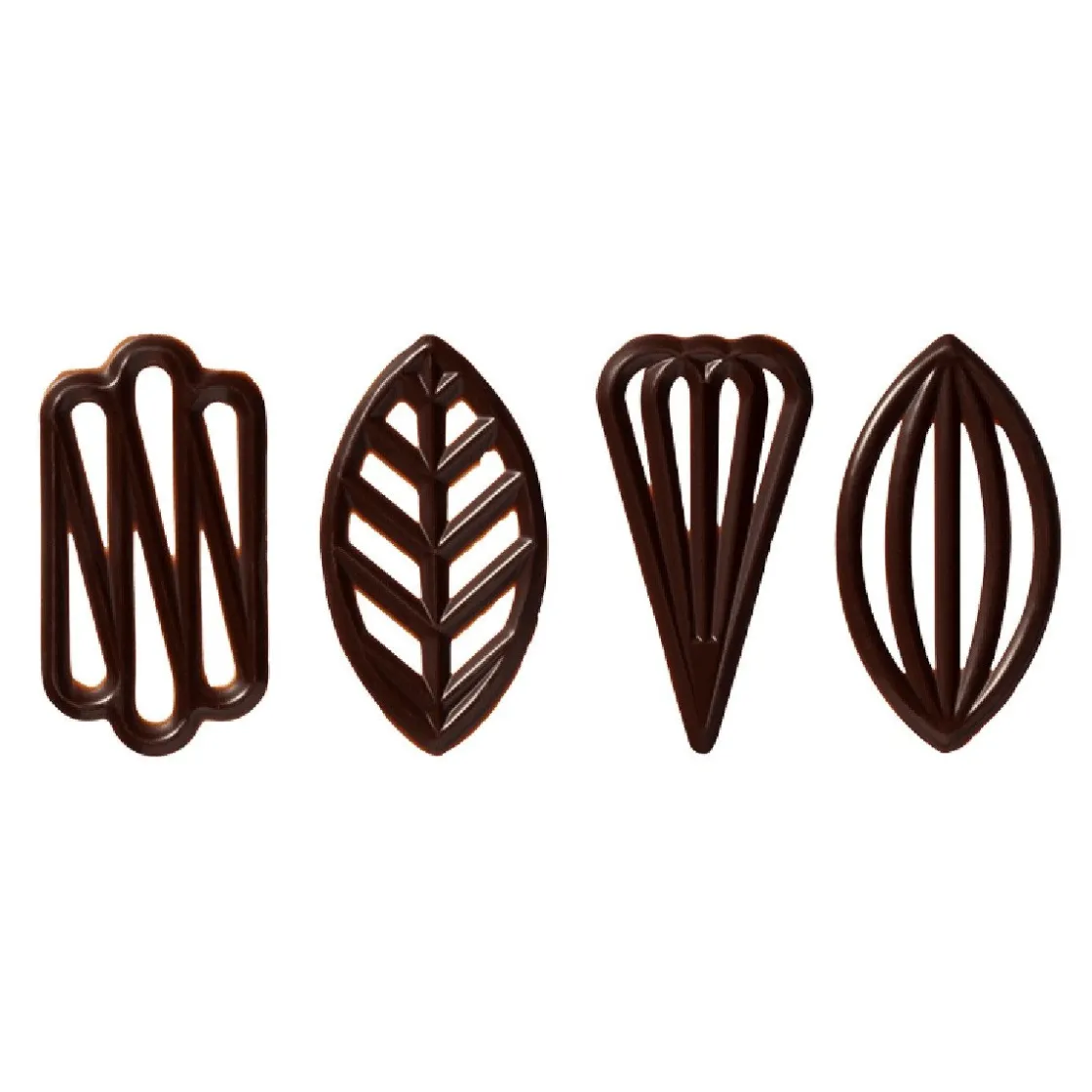 Callebaut Chocoladedecoratie Speciaal Decor Ass Puur 280st.* Chocolade Decoraties|Chocolade Decoraties