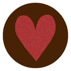 Callebaut Chocoladedecoratie Munt met Hart 280st.*** Figuur Decoraties|Chocolade Decoraties