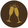 Callebaut Chocoladedecoratie Champagne Cheers 280st* Figuur Decoraties|Chocolade Decoraties
