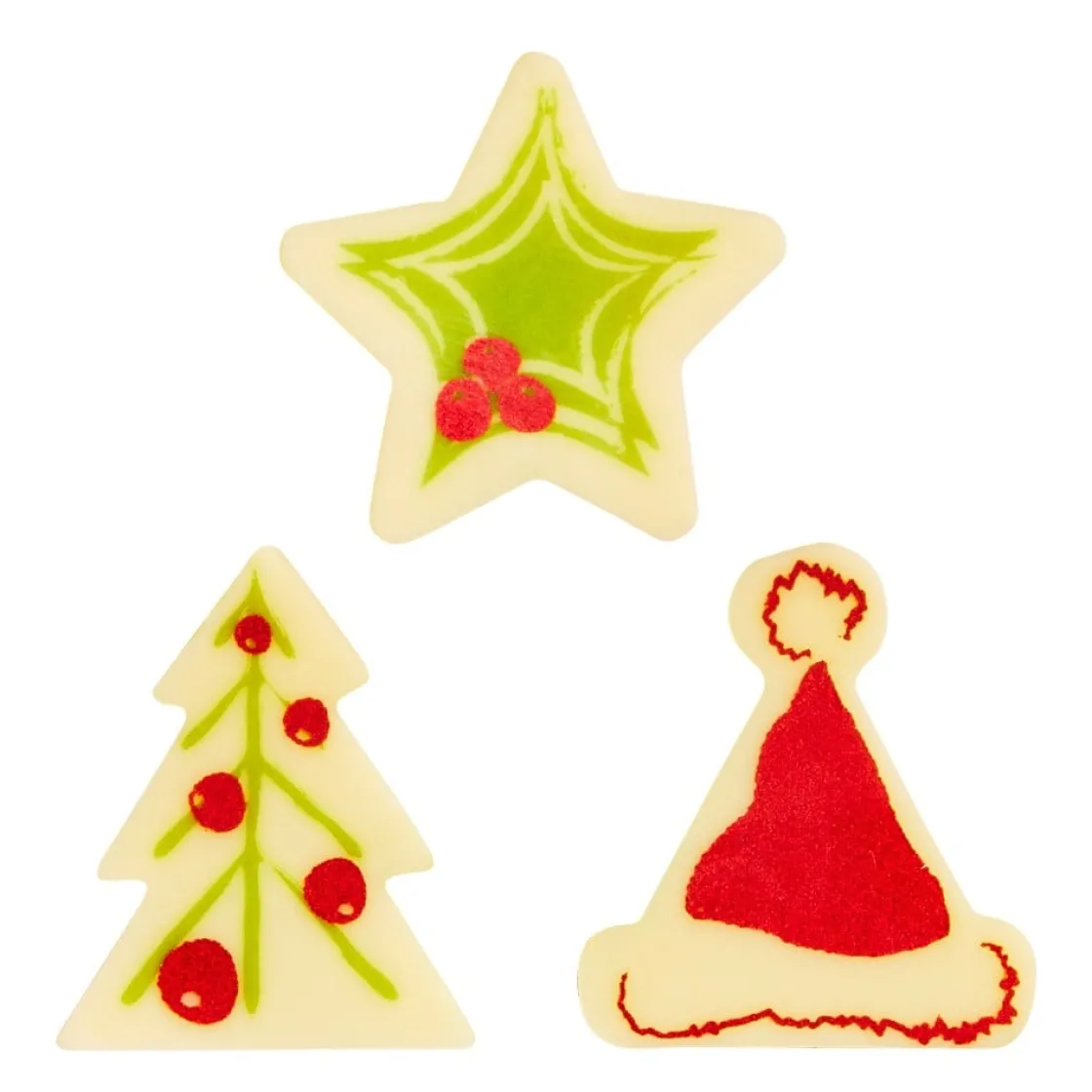 Callebaut Chocoladedecoratie Holly Christmas 126st* Figuur Decoraties|Chocolade Decoraties
