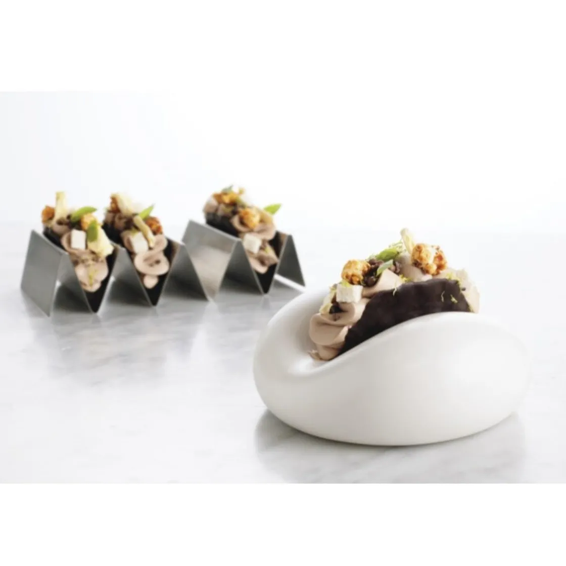 Callebaut Chocoladedecoratie Taco Puur 16st.* Chocolade Decoraties|Chocolade Decoraties