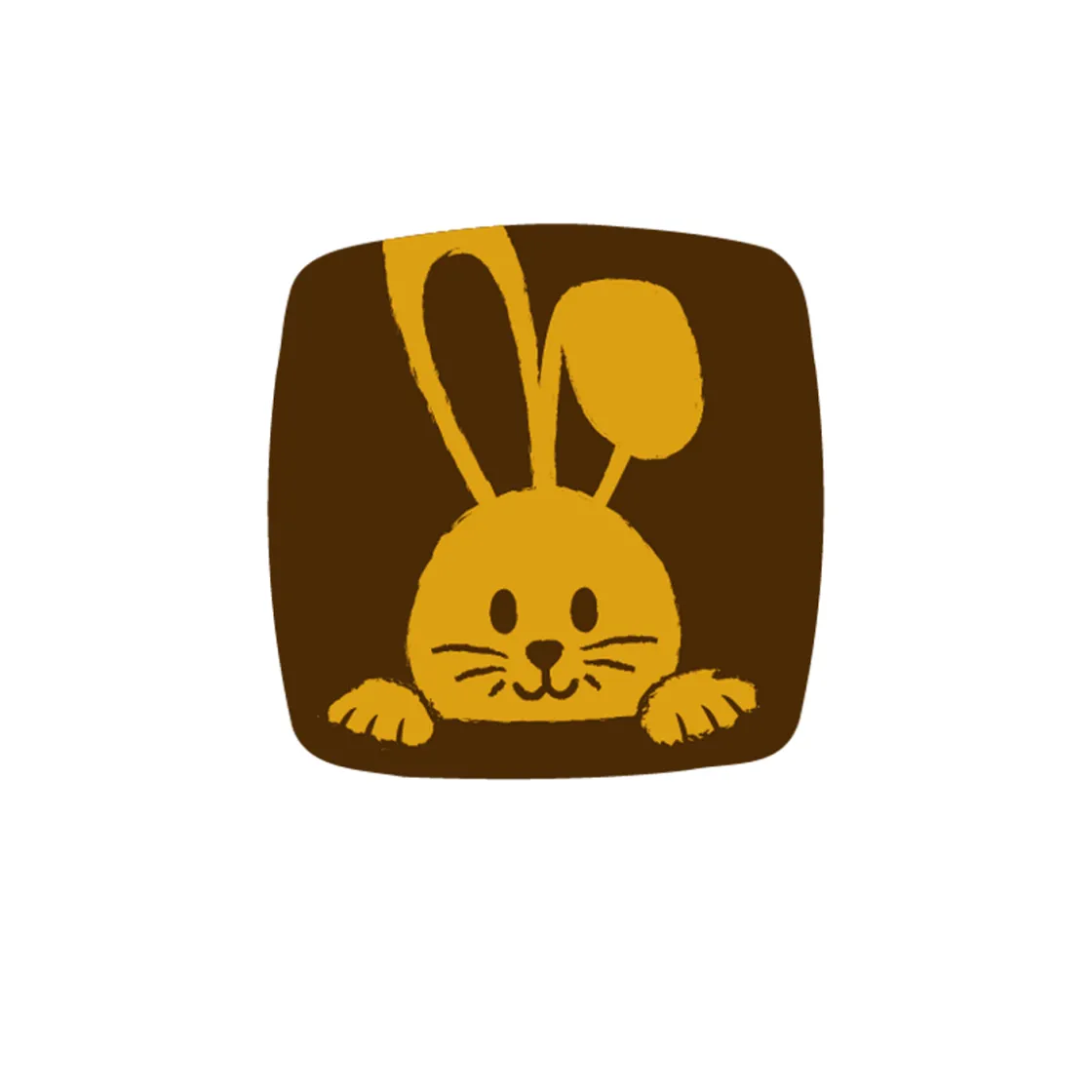 Callebaut Chocoladedecoratie Konijn Vierkant 216st.*** Chocolade Decoraties|Chocolade Decoraties