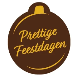 Callebaut Chocoladedecoratie Kerstbal Prettige Feestd. 252s* Smaakstrips En Schildjes|Figuur Decoraties