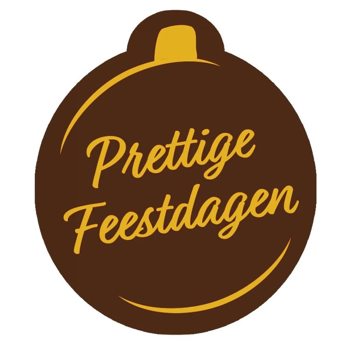 Callebaut Chocoladedecoratie Kerstbal Prettige Feestd. 252s* Smaakstrips En Schildjes|Figuur Decoraties