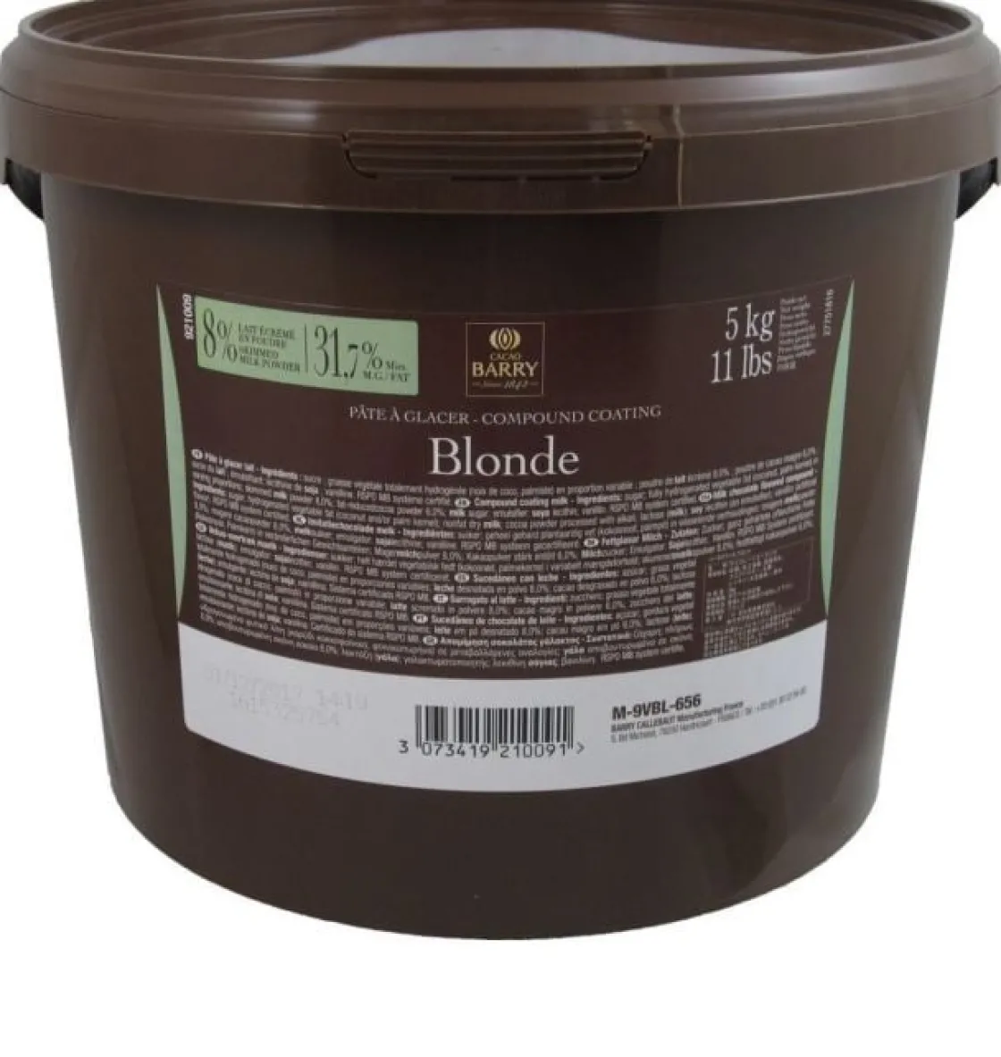 Callebaut Compound Coating Blonde (Pate a Glacer) 5kg* Souplesse|Afdekgelei