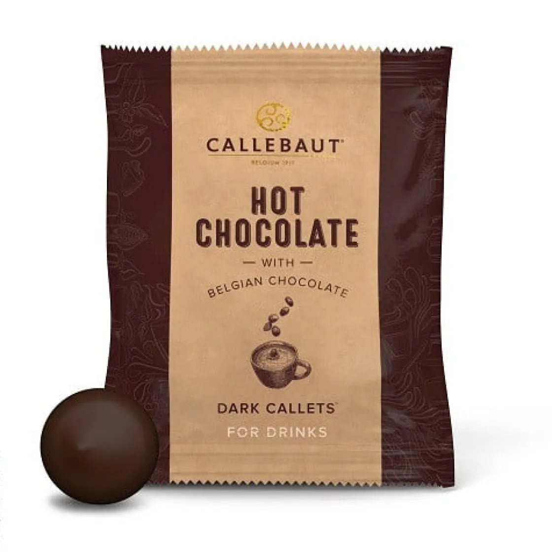 Callebaut Hot Chocolate callets Puur 35 gram (25x)* Chocolade|Chocolade Druppels