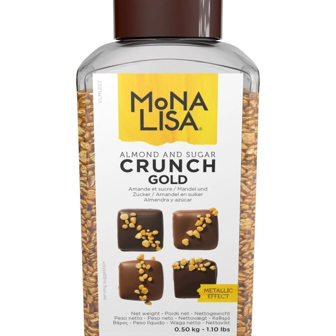 Callebaut Marsepein Crunch Goud 500 gram* Ijsdips|Eetbare Strooisels