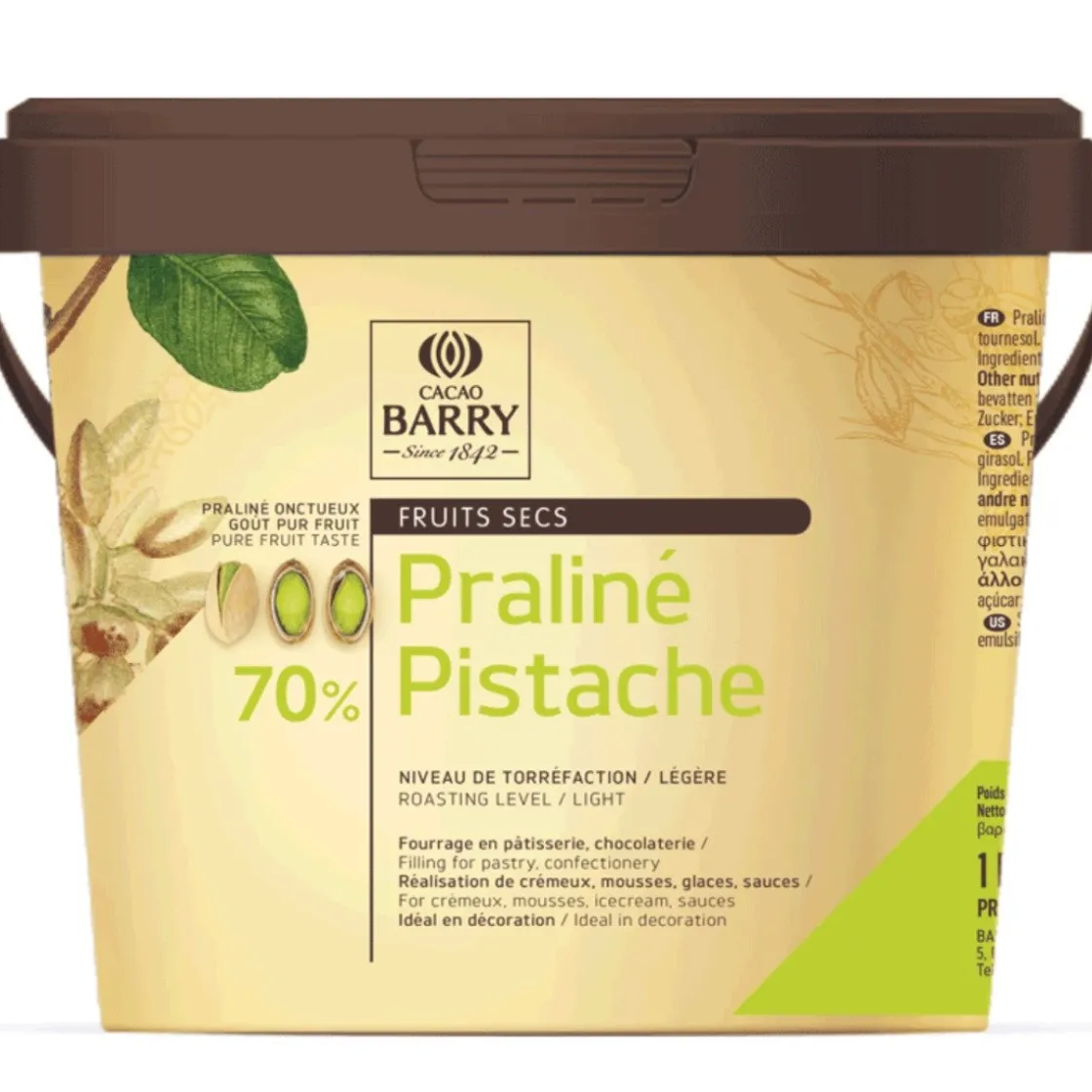 Callebaut Praliné Pistache (70%) 1kg* Chocolade Vullingen|Bonbonvullingen