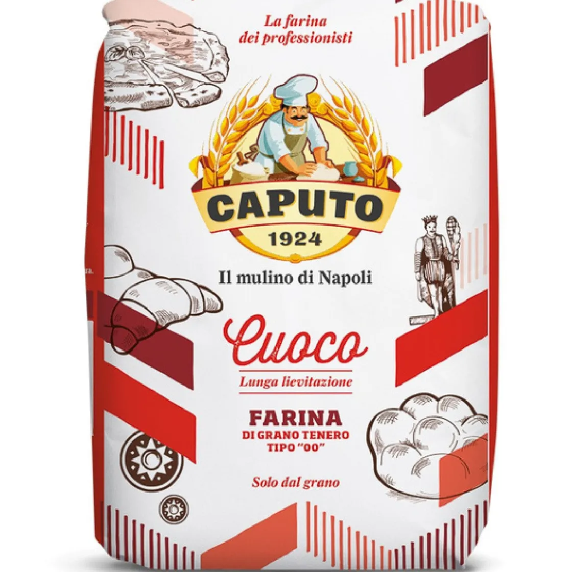Caputo Bloem Farina Tipo 00 Cuoco Rosso (Pizza-Brood) 1kg* Bloem En Meel