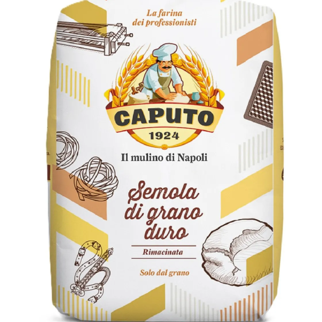 Caputo Semola Rimacinata (Durumtarwemeel) 1kg* Bloem En Meel