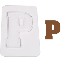 Overig Chocoladebloklettervorm 200 gr. Letter P* Cijfer En Letter Vormen