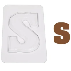 Overig Chocoladebloklettervorm 200 gr. Letter S* Cijfer En Letter Vormen