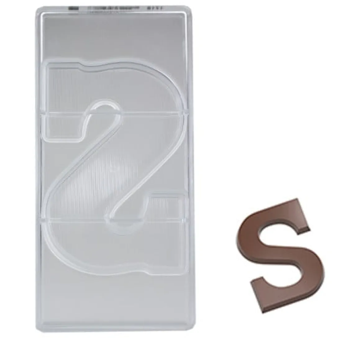 Chocolate World Chocoladebloklettervorm 200 gr. Letter S* Cijfer En Letter Vormen