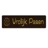 Overig Chocoladedecoratie Vrolijk Pasen Goud 182 stuks* Smaakstrips En Schildjes|Figuur Decoraties