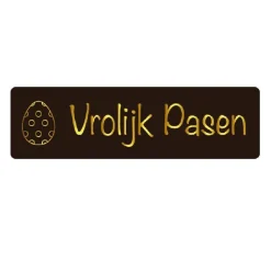 Overig Chocoladedecoratie Vrolijk Pasen Goud 182 stuks* Smaakstrips En Schildjes|Figuur Decoraties