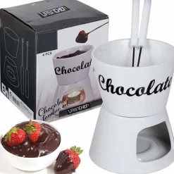 Overig Chocoladefondue Set Porselein* Couverture Smeltbakken