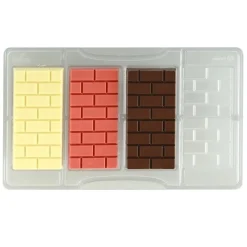 Decora Chocolademal Baksteen Tablet (4x) 8,5x4,2 cm* Tabletten En Repen Vormen