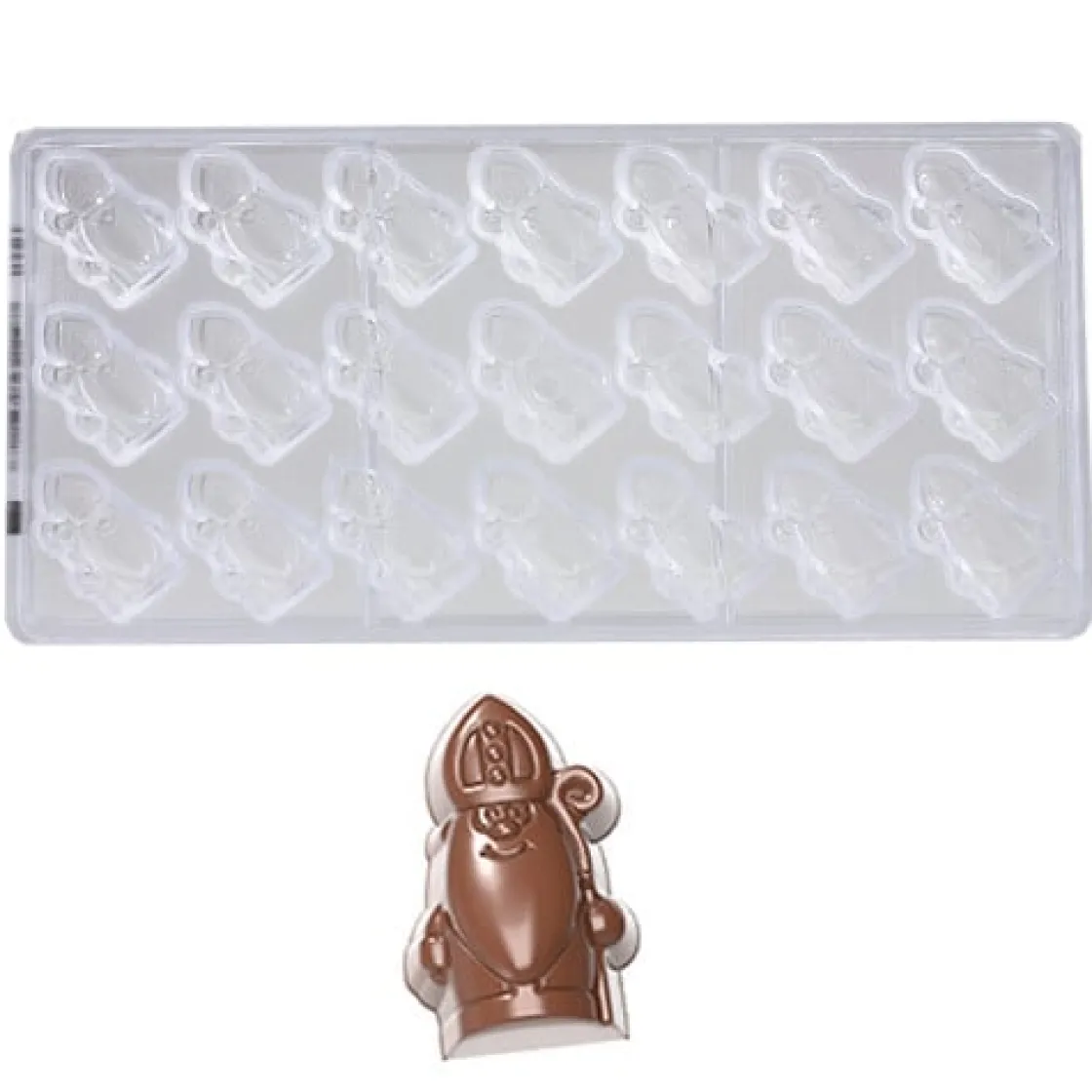 Chocolate World Chocolademal Sint Praline (21x) 40x25x18 mm* Figuur Mallen