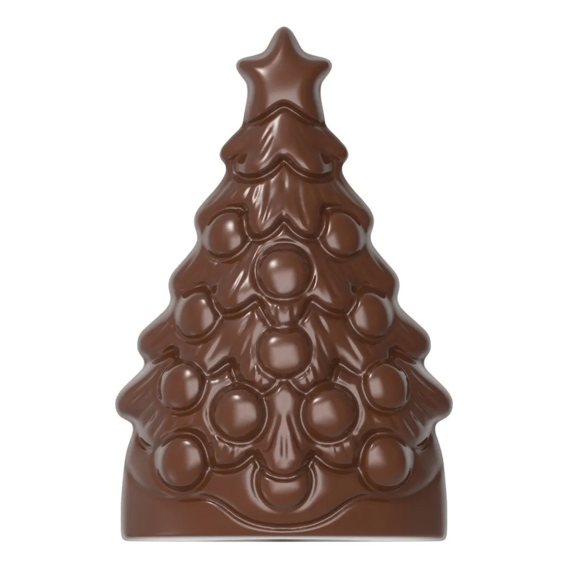Chocolate World Chocolademal Kerstboom (4x) 90x59x24,5mm* Figuur Mallen
