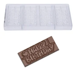 Chocolate World Chocolademal Tablet Happy Birthday (4x)* Tabletten En Repen Vormen