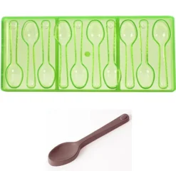 Chocolate World Chocolademal GL Lepeltje (10x) 115x24x13mm*** Figuur Mallen